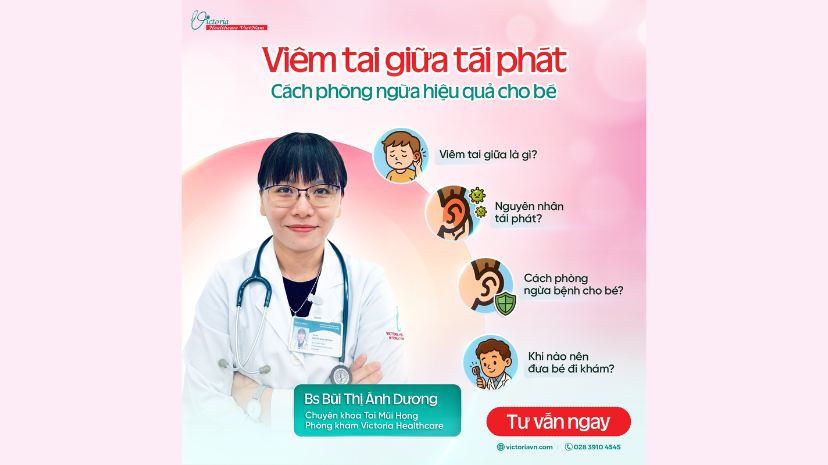 PHÒNG NGỪA VIÊM TAI GIỮA TÁI PHÁT Ở TRẺ