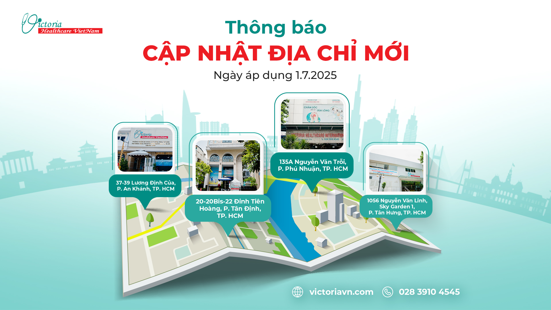 THÔNG BÁO CẬP NHẬT ĐỊA CHỈ PHÒNG KHÁM MỚI 