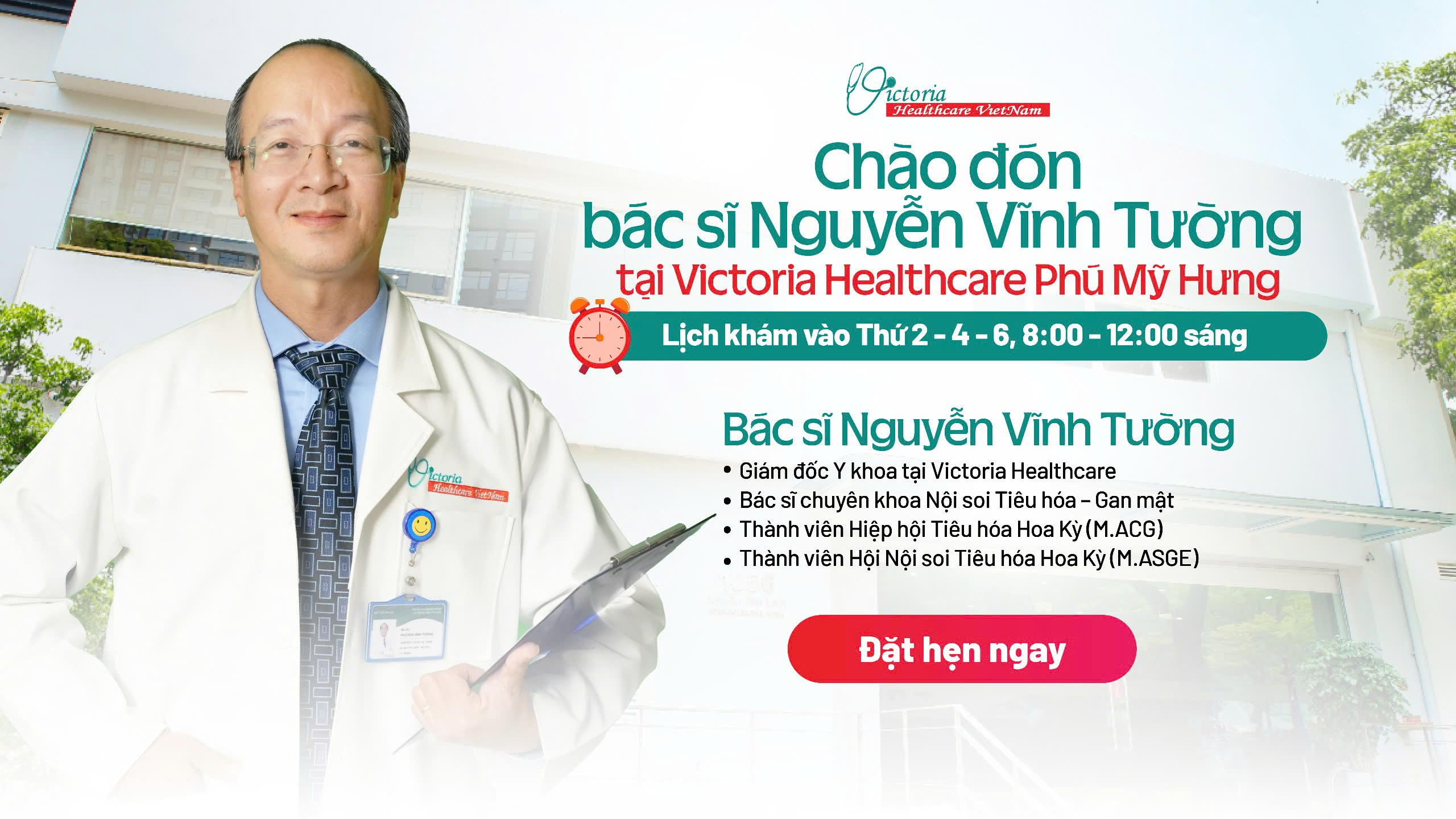 LỊCH KHÁM MỚI CỦA BÁC SĨ NGUYỄN VĨNH TƯỜNG 